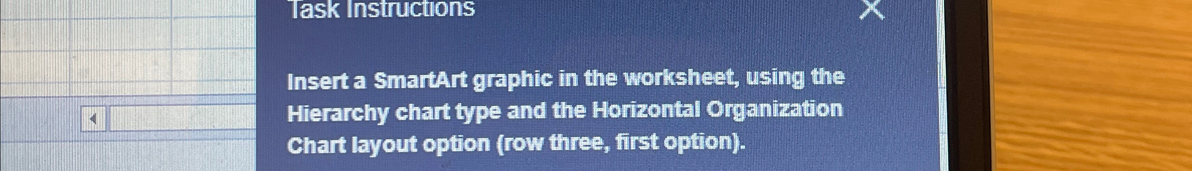 lask Instructions Insert a SmartArt graphic in