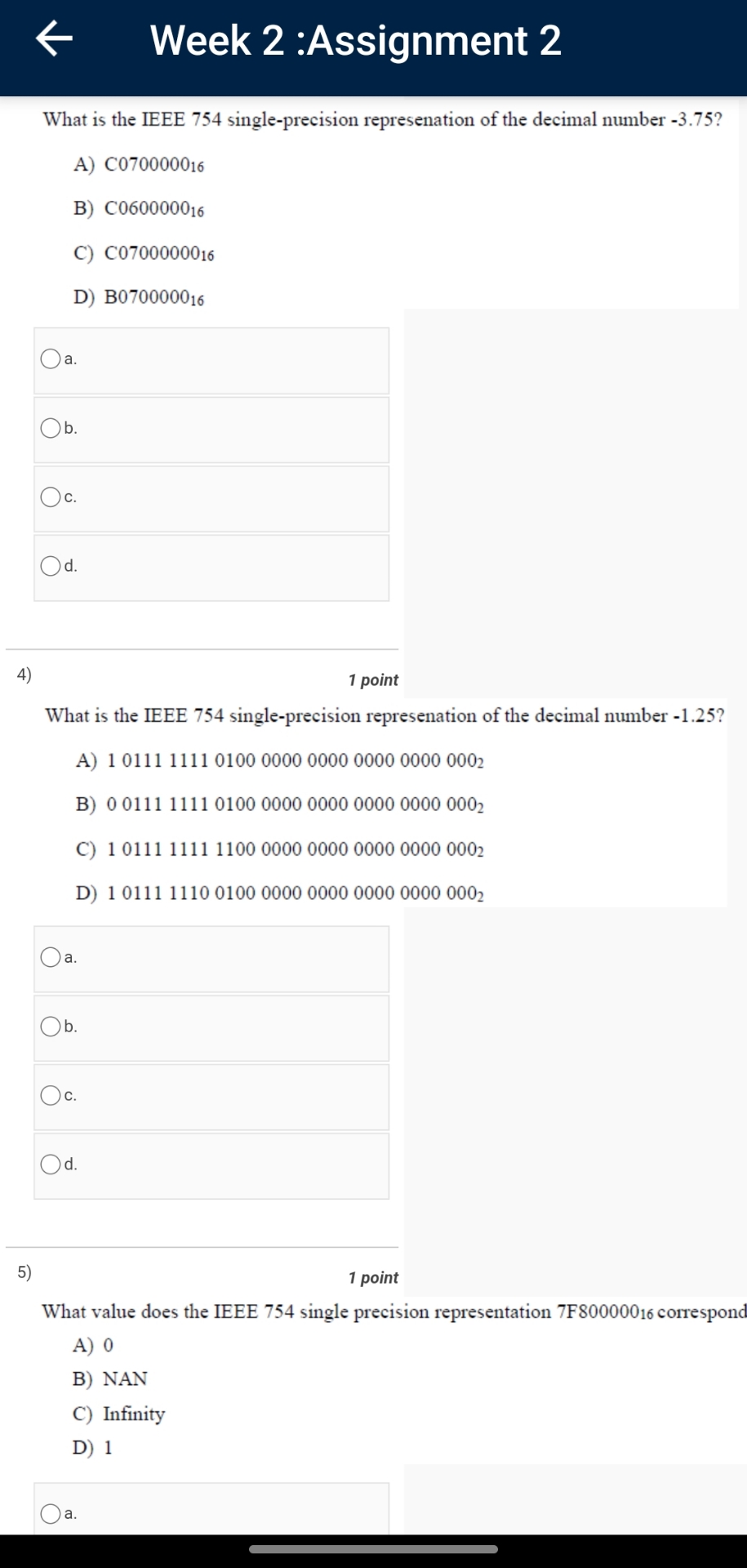 Week 2 :Assignment 2 What is the IEEE 7 5 4