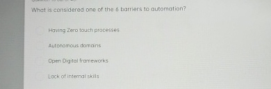 What is cansidered one of the 6 barriers to