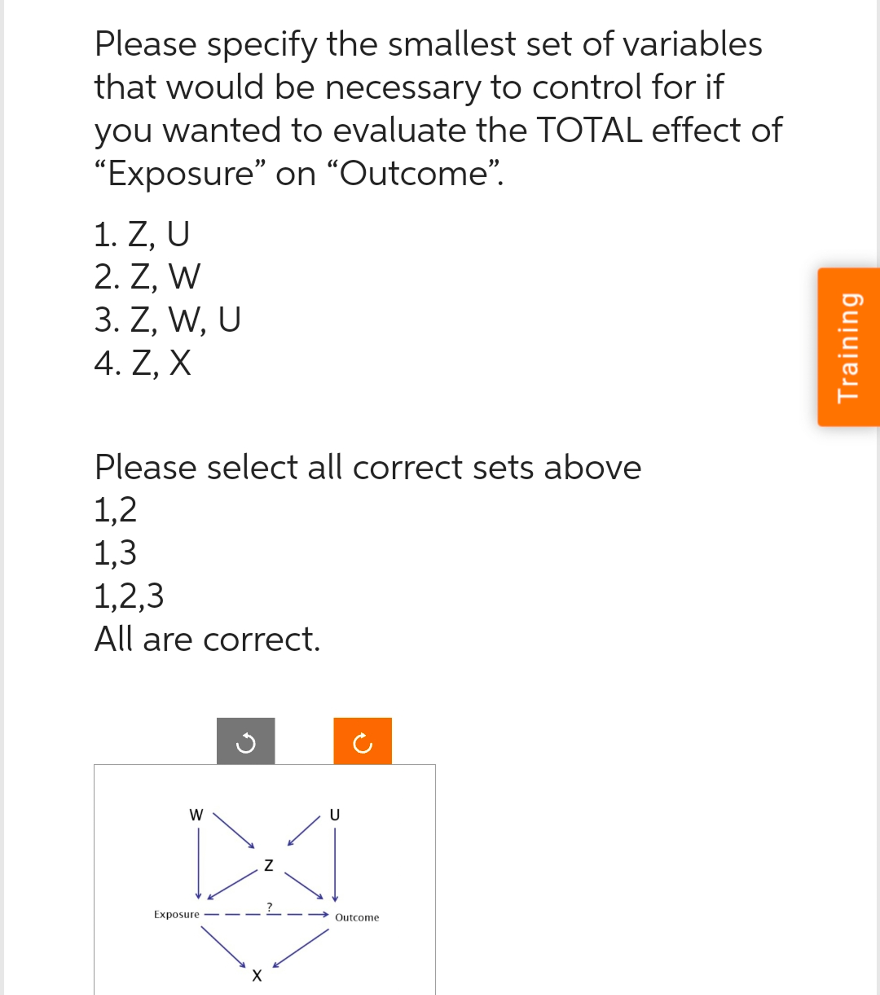 Please specify the smallest set of variables that