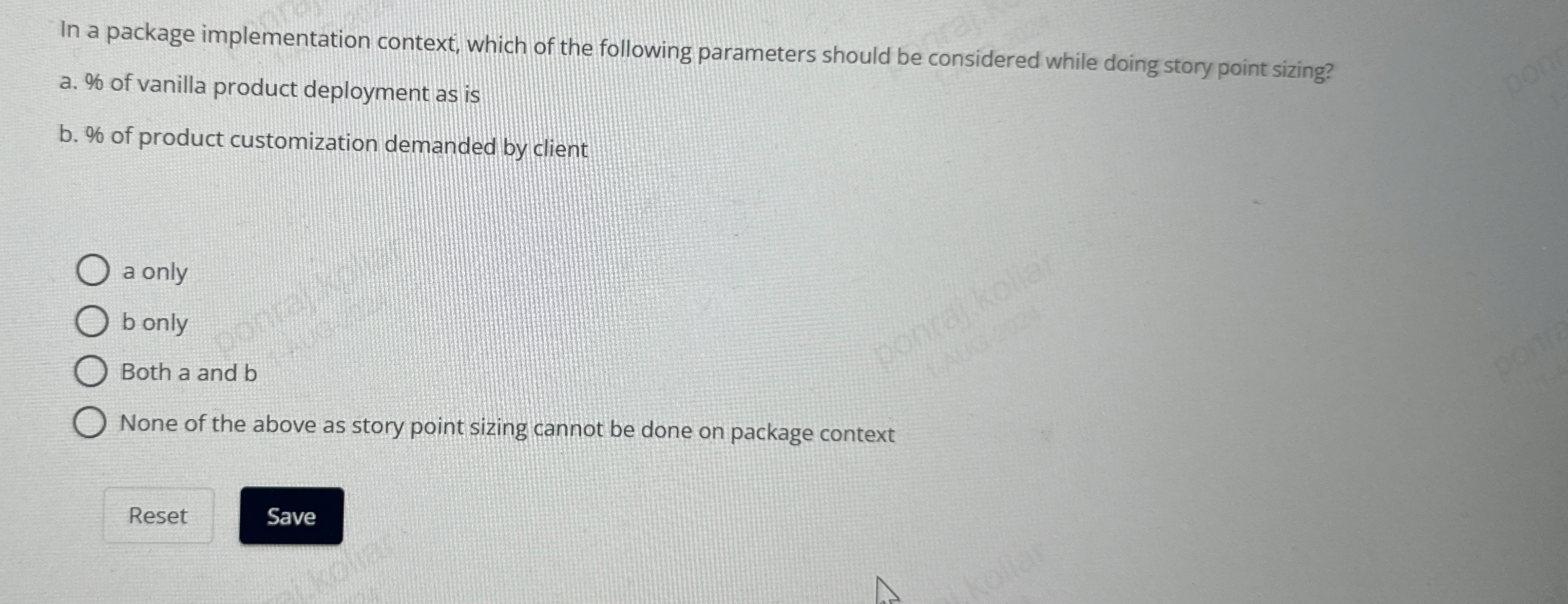 In a package implementation context, which of the