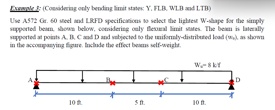 Example 3: (Considering only bending limit