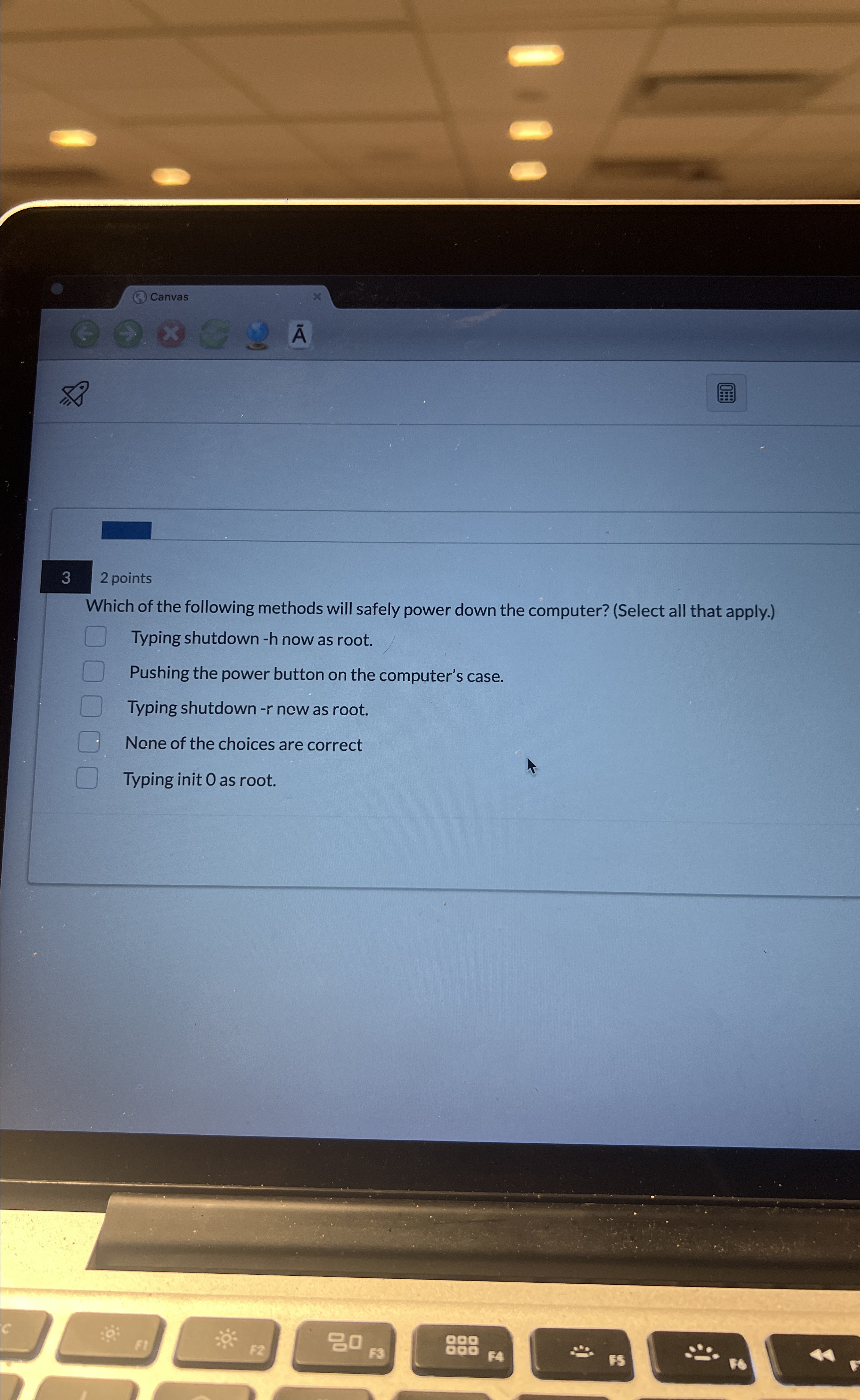 ( 3 ) Canvas x ( 2 ) 3 2 points Which of the