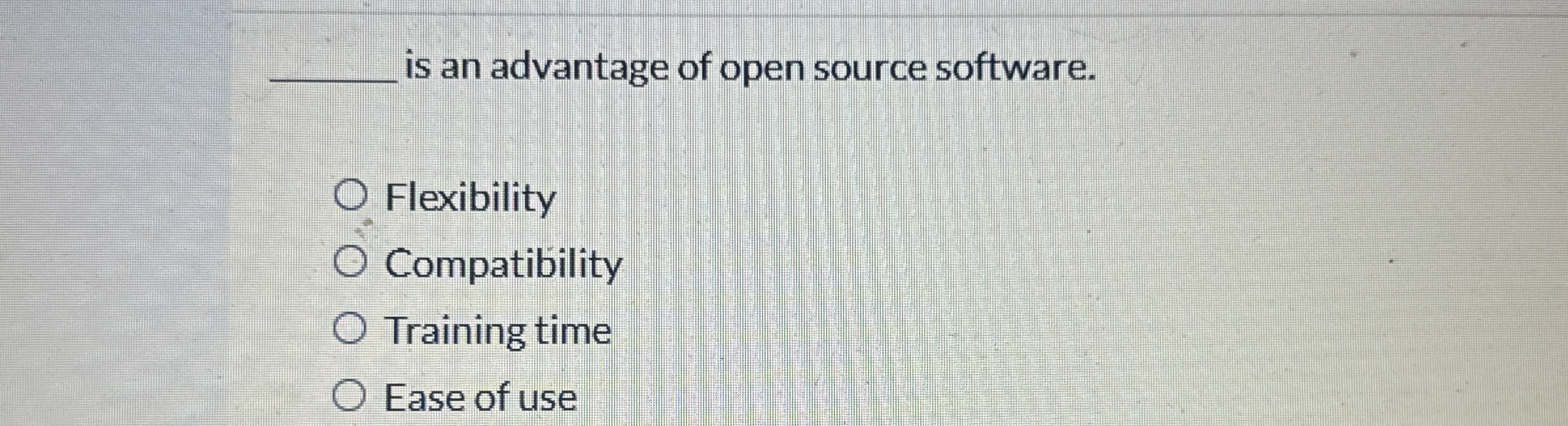 is an advantage of open source software.