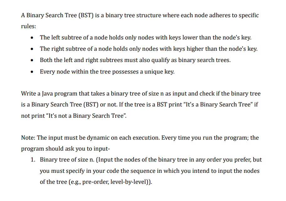 Need help with complete Java Code. A Binary