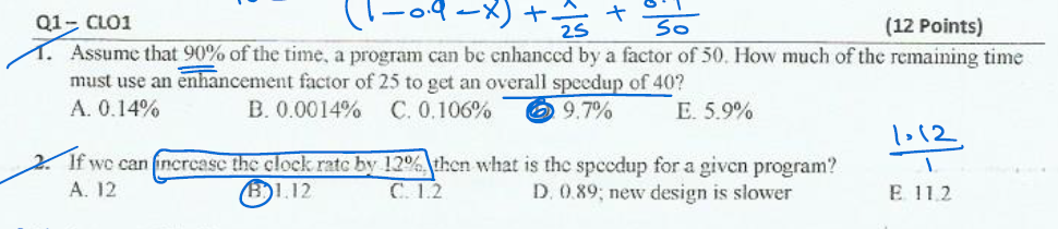 Assume that 9 0 % of the time, a program can be