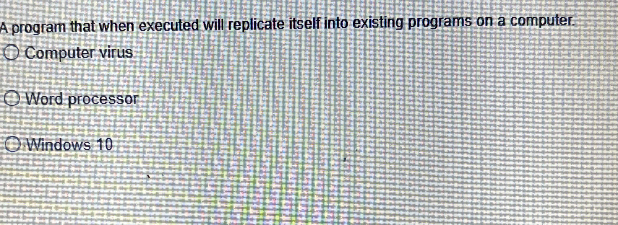 A program that when executed will replicate
