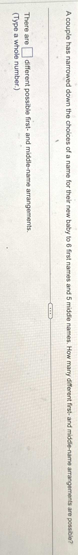 A couple has narrowed down the choices of a name