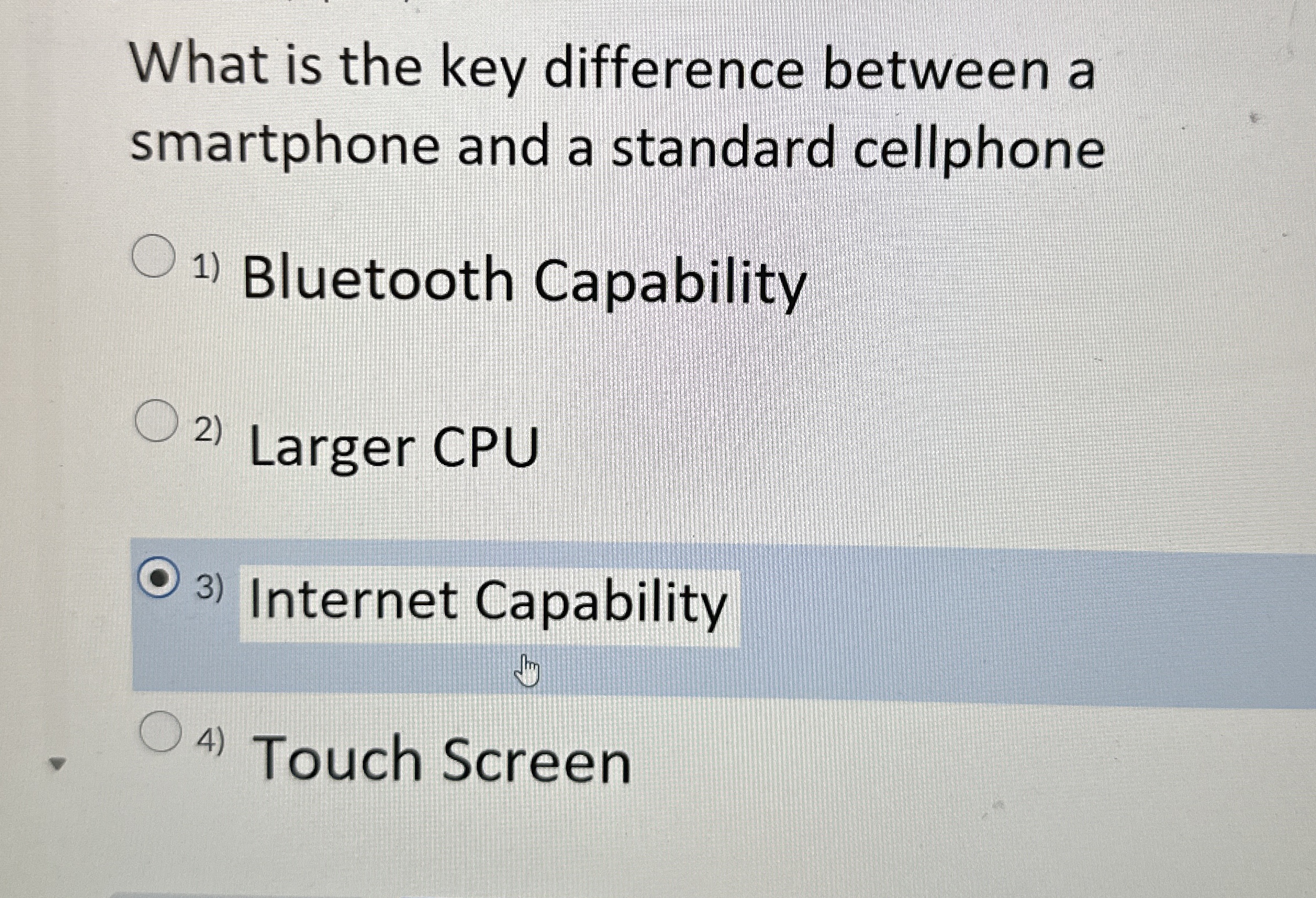 What is the key difference between a smartphone