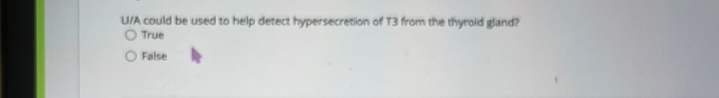 U / A could be used to help detect hypersecretion