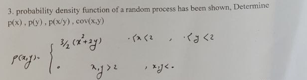 probability density function of a random process