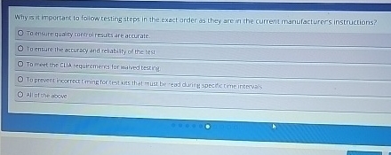 Why is it important to foilow testing stops in
