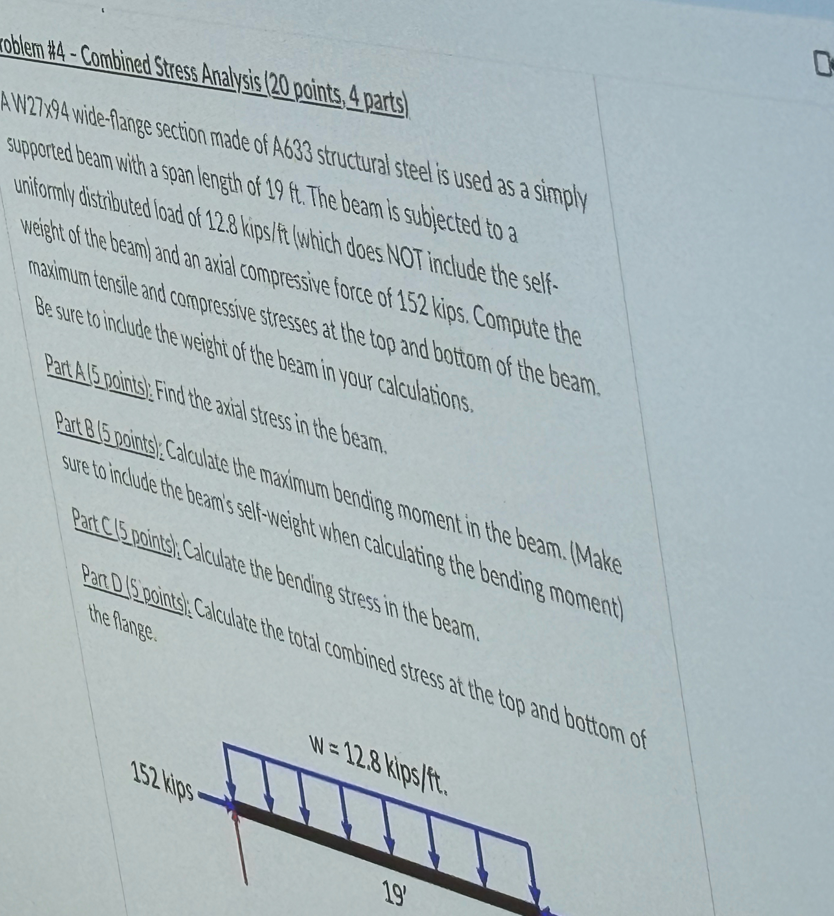 coblem # 4 - Combined Stress Anialysis ( 2 0