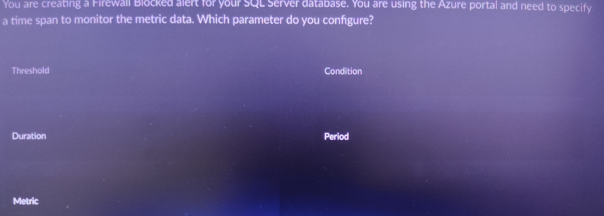 You are creating a Firewail Blocked alent for