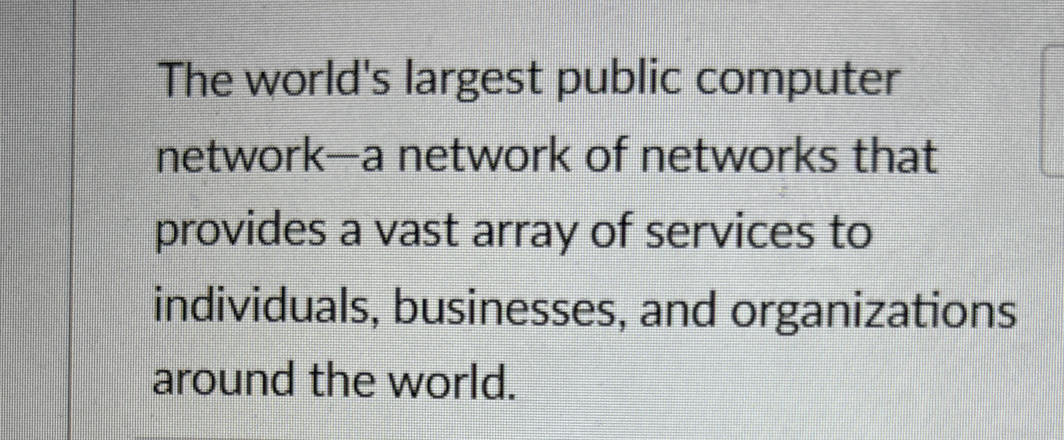 The world's largest public computer network - a
