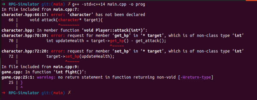 C + + why am i getting the following errors in my