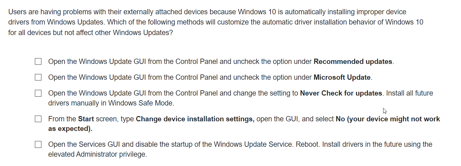 Users are having problems with their externally