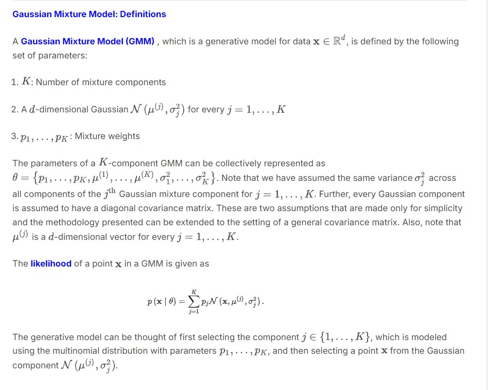 Gaussian Mixture Model: Definitions A Gaussian