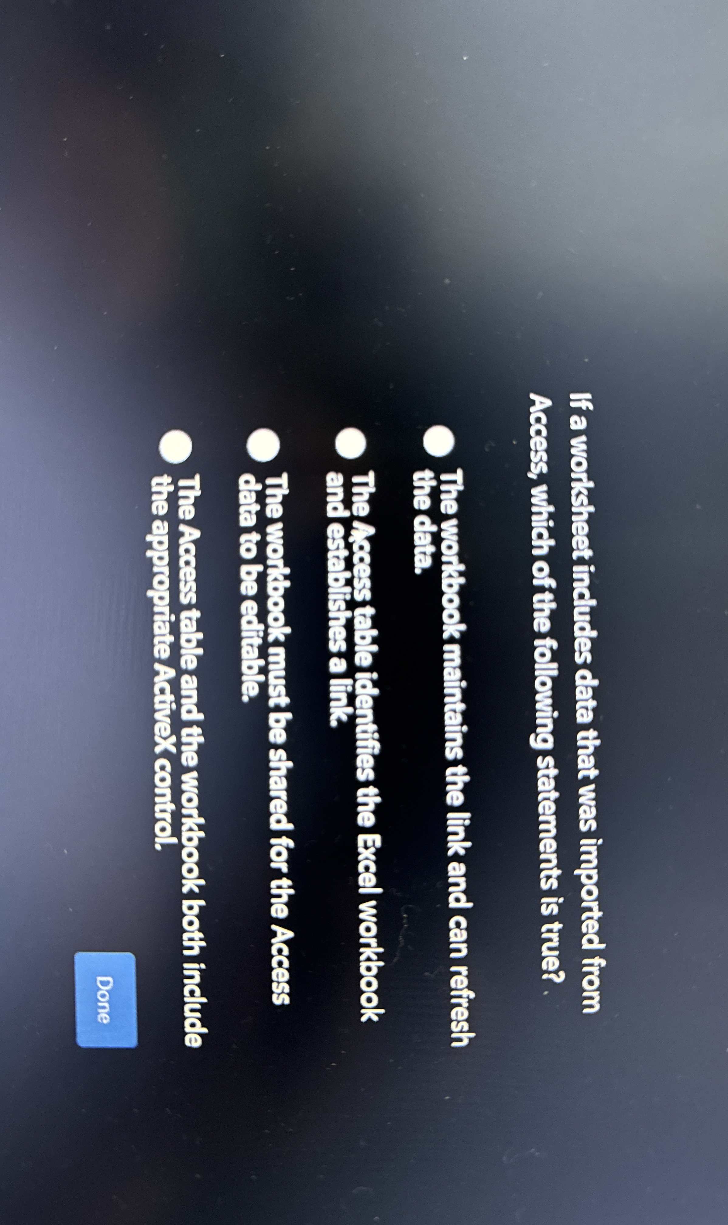 If a worksheet indudes data that was imported