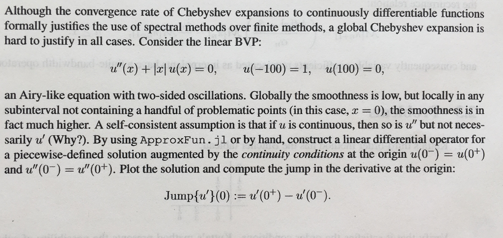 convergence rate of Chebyshev expansions consider