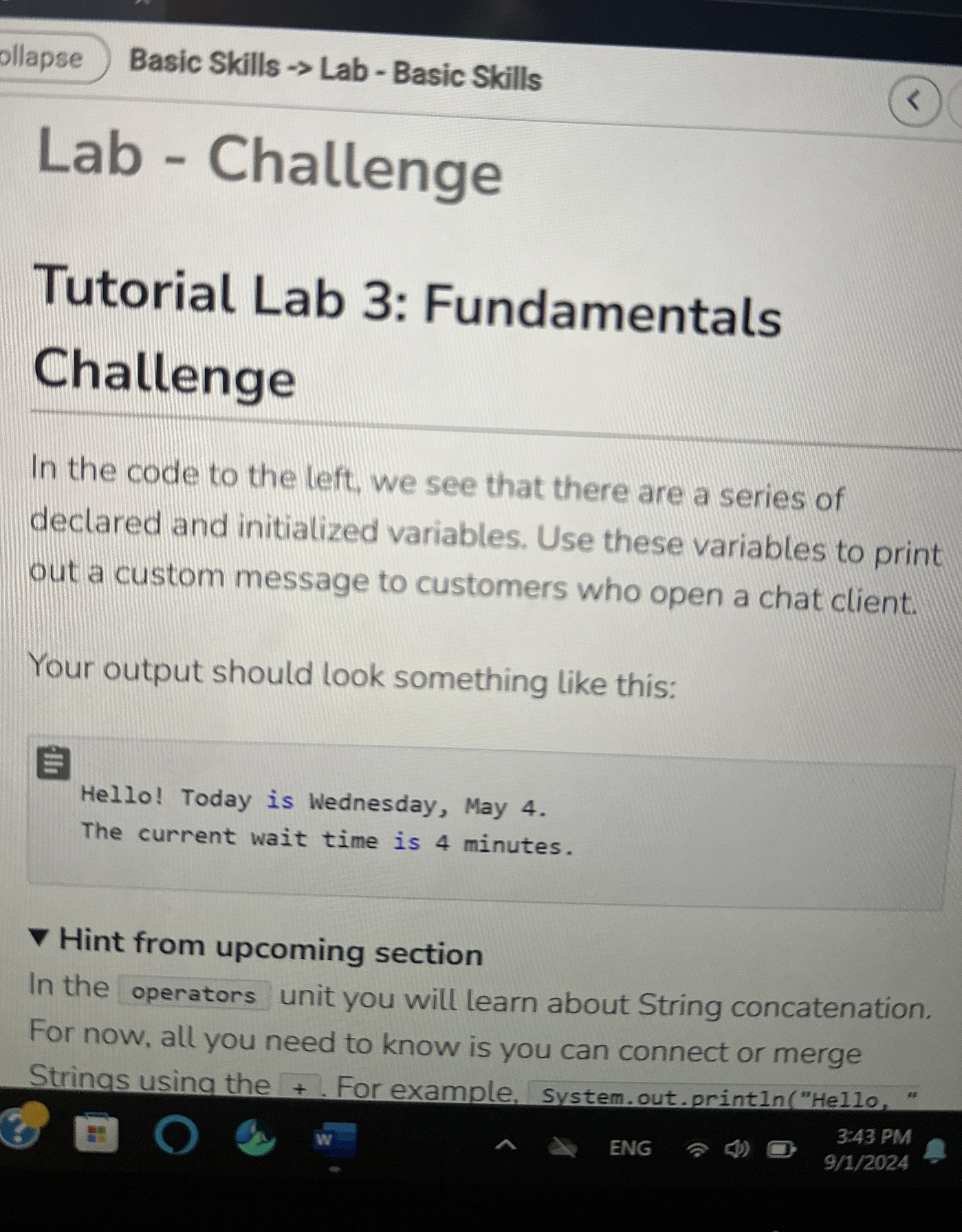 Basic Skills - > Lab - Basic Skills Lab -