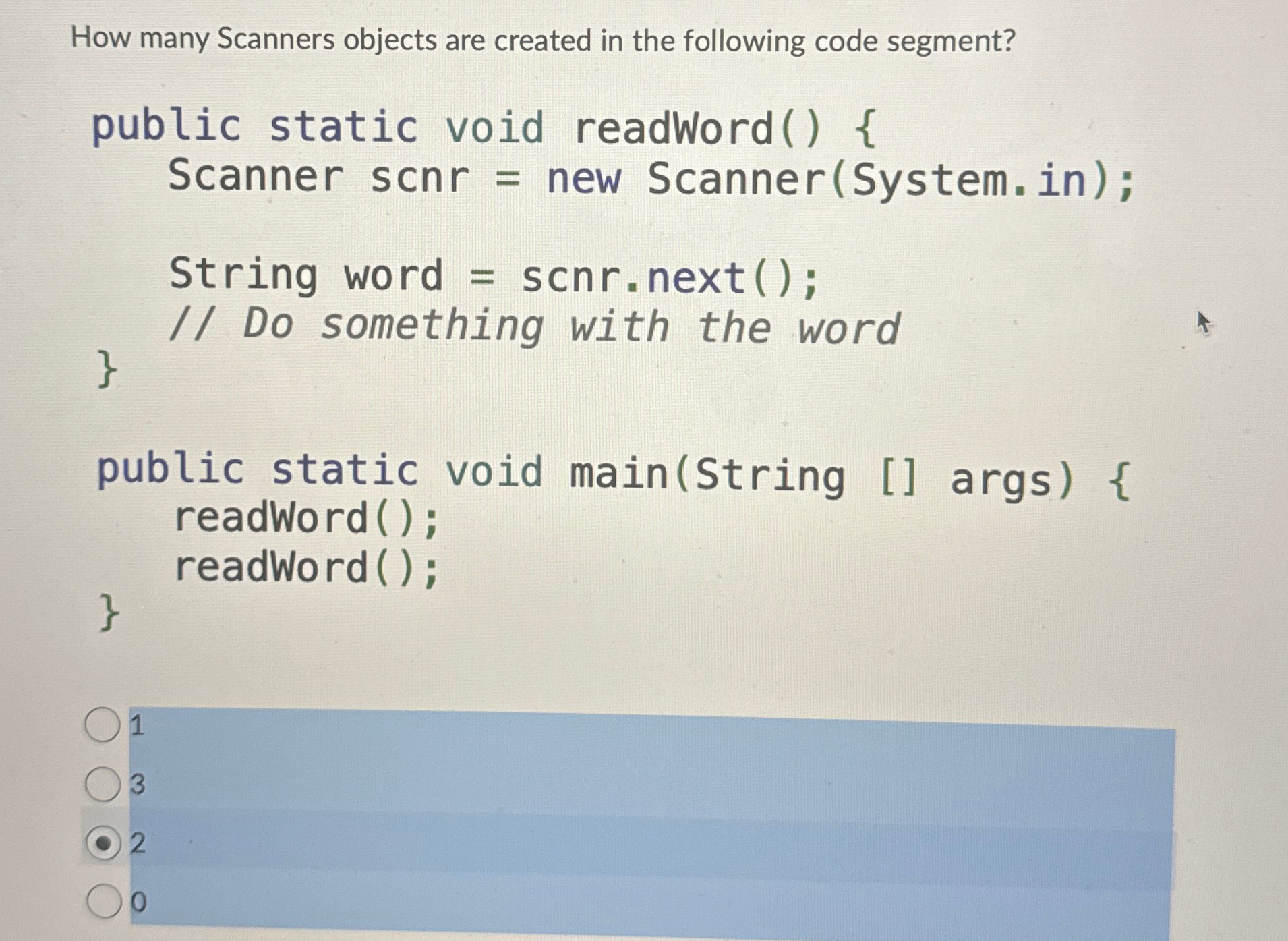 How many Scanners objects are created in the