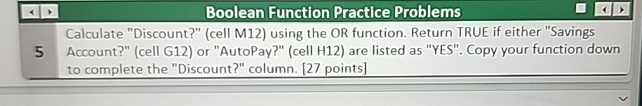 Boolean Function Practice Problems Calculate
