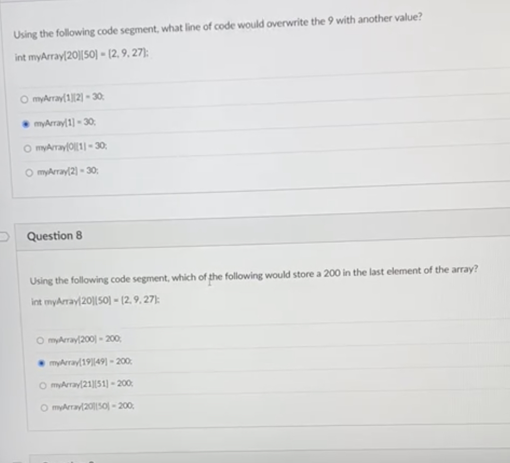 Using the following code segment, what line of