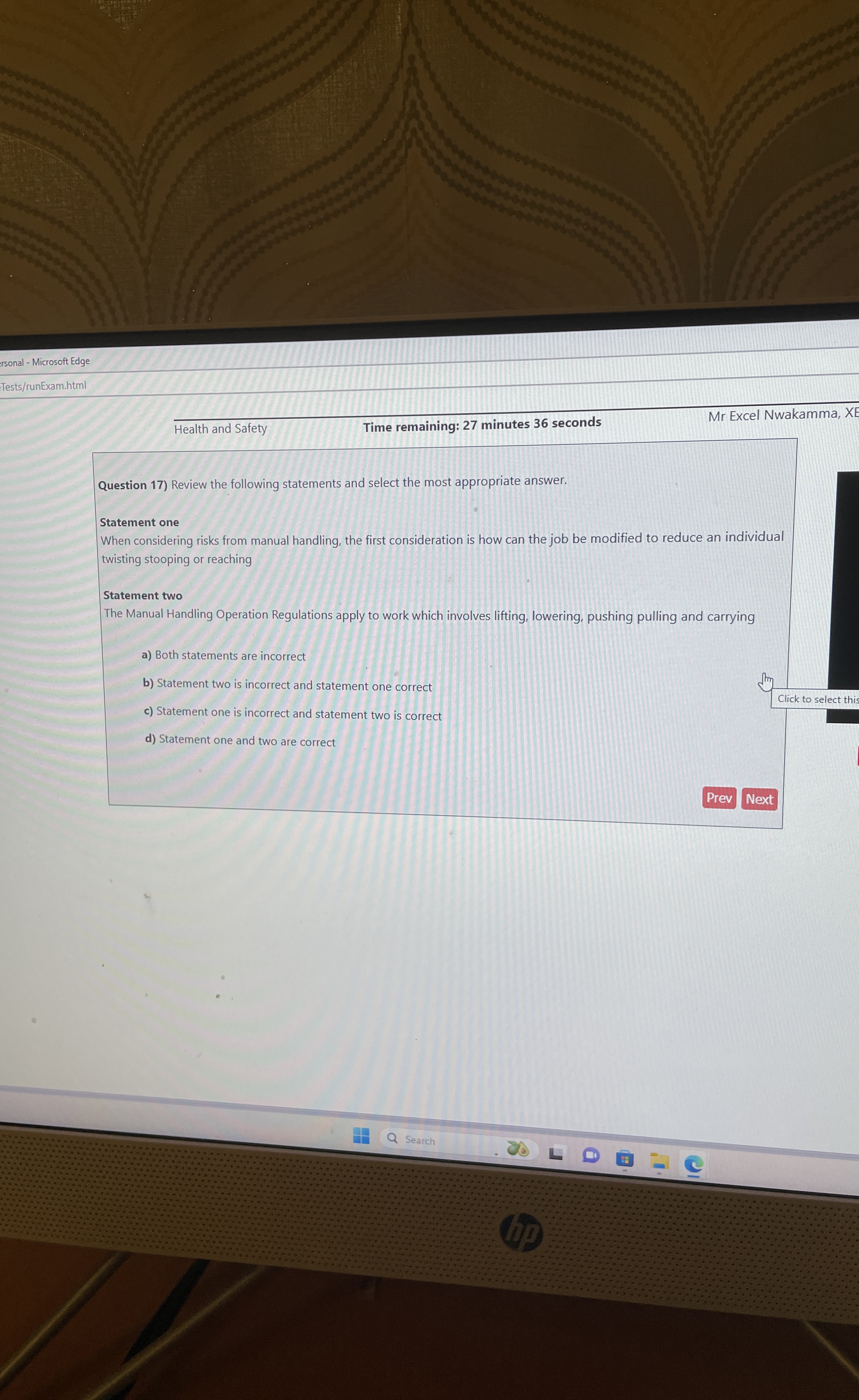 rsonal - Microsoft Edge Tests / runExam . html
