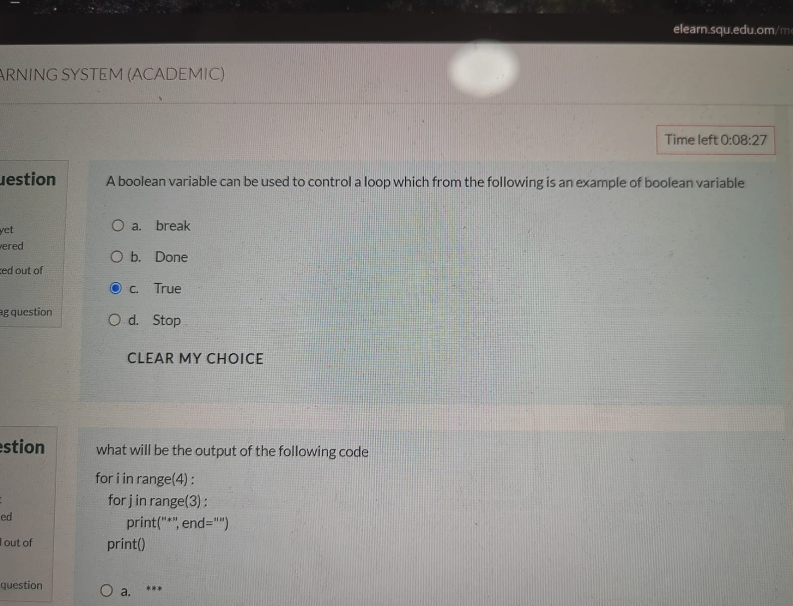 elearn.squ.edu.om ? m RNING SYSTEM ( ACADEMIC )