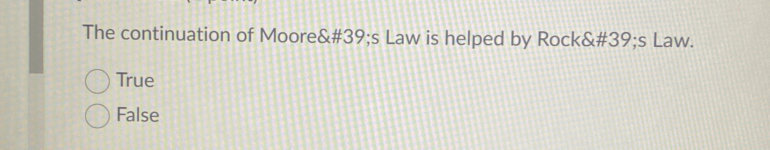 The continuation of Moore's Law is helped by