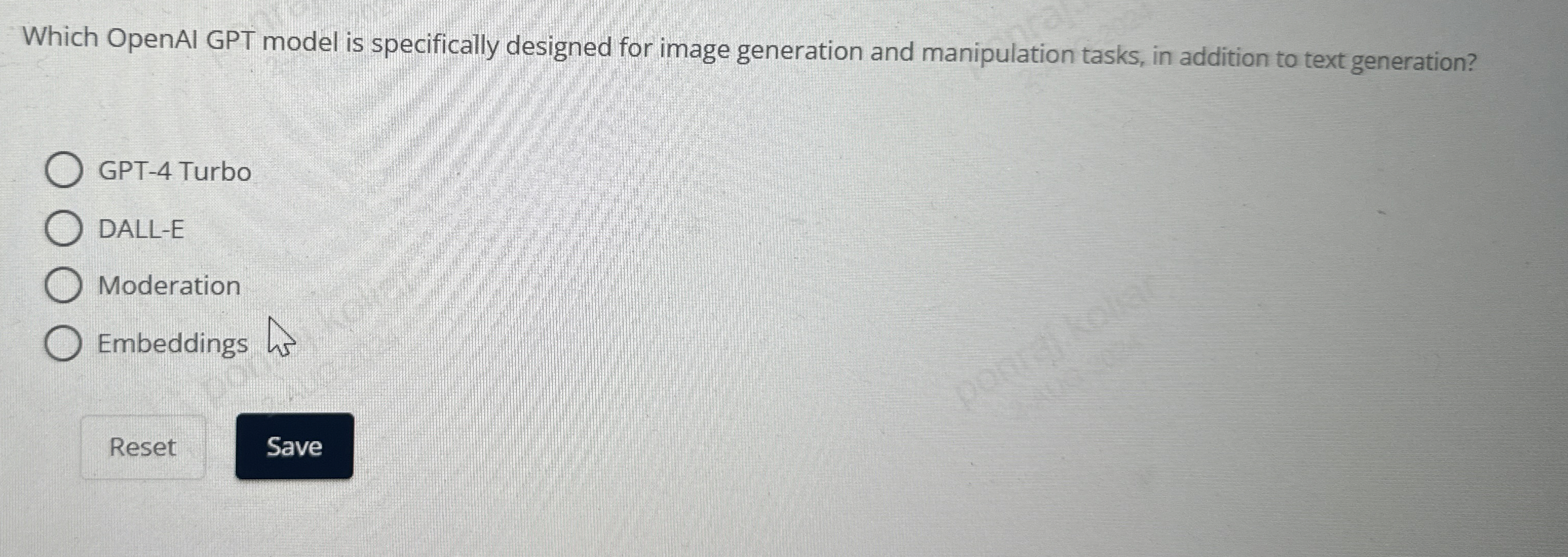 Which OpenAI GPT model is specifically designed