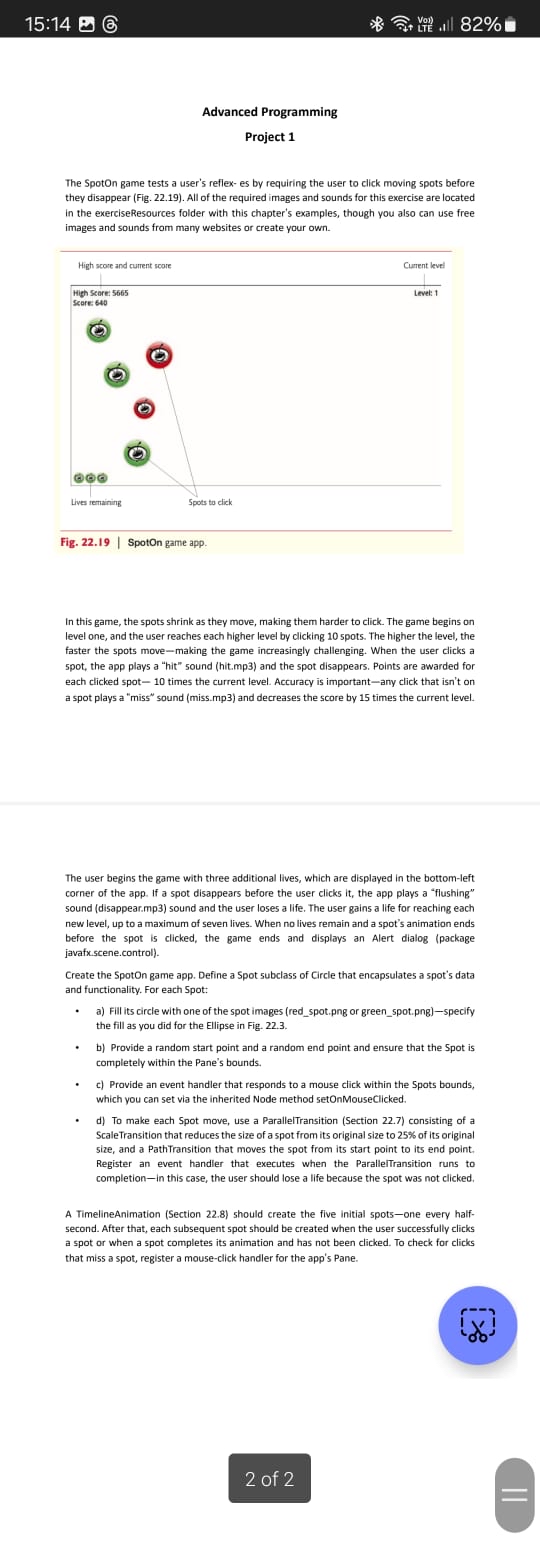 1 5 : 1 4 Advanced Programming Project 1 The