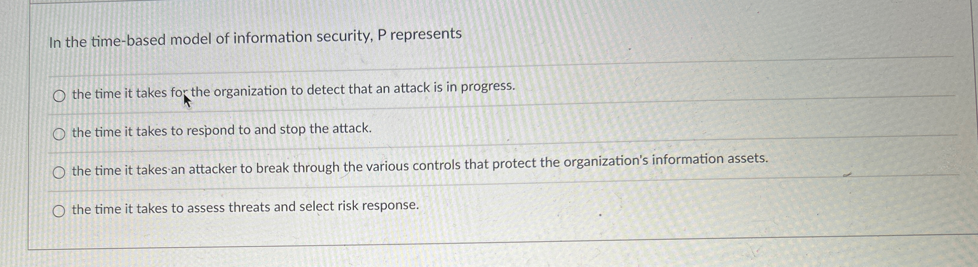 In the time - based model of information