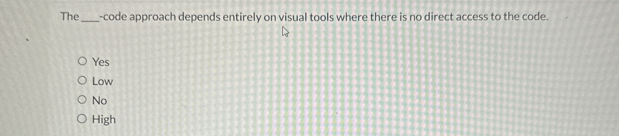 The - code approach depends entirely on visual