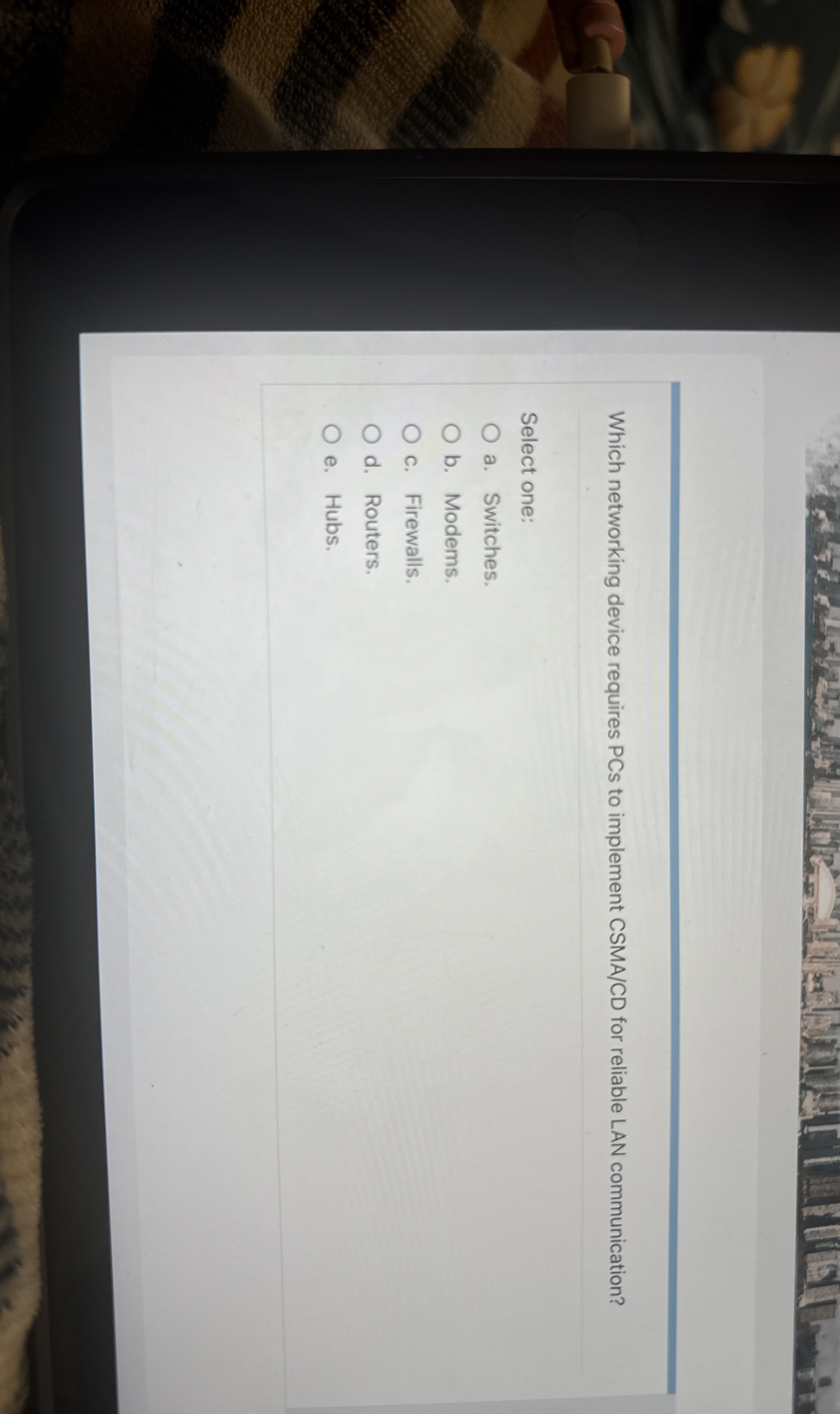 Which networking device requires PCs to implement