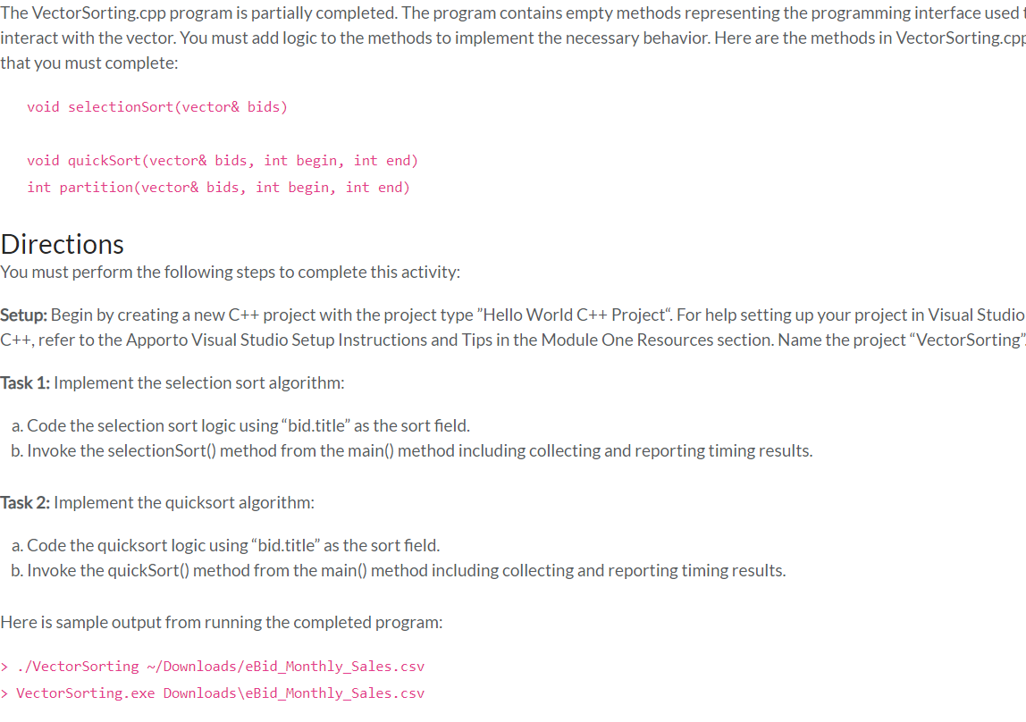 Overview For this assignment, you'll use