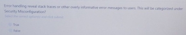 Error handing reveal stack traces or other overly