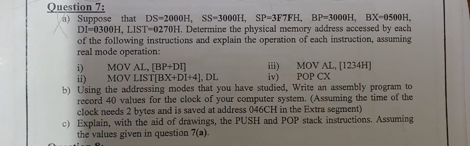 Question 7 : a ) Suppose that D S = 2 0 0 0 H , S