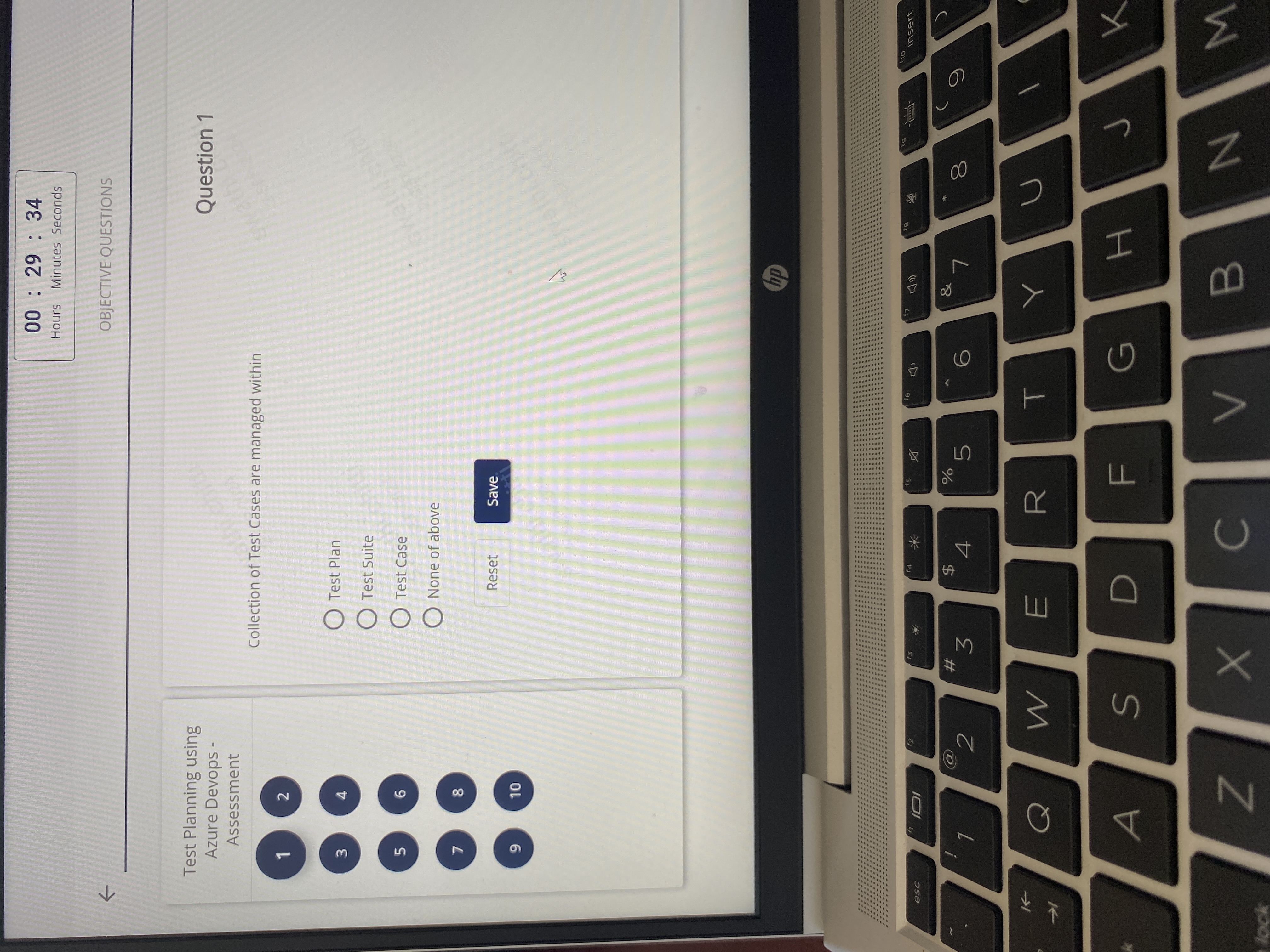 Collection of Test Cases are managed within Test