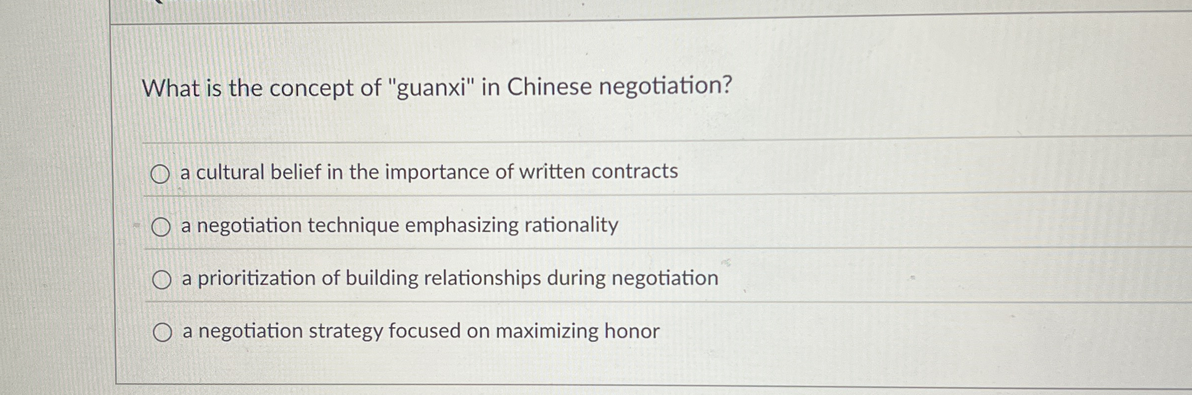 What is the concept of "guanxi" in Chinese