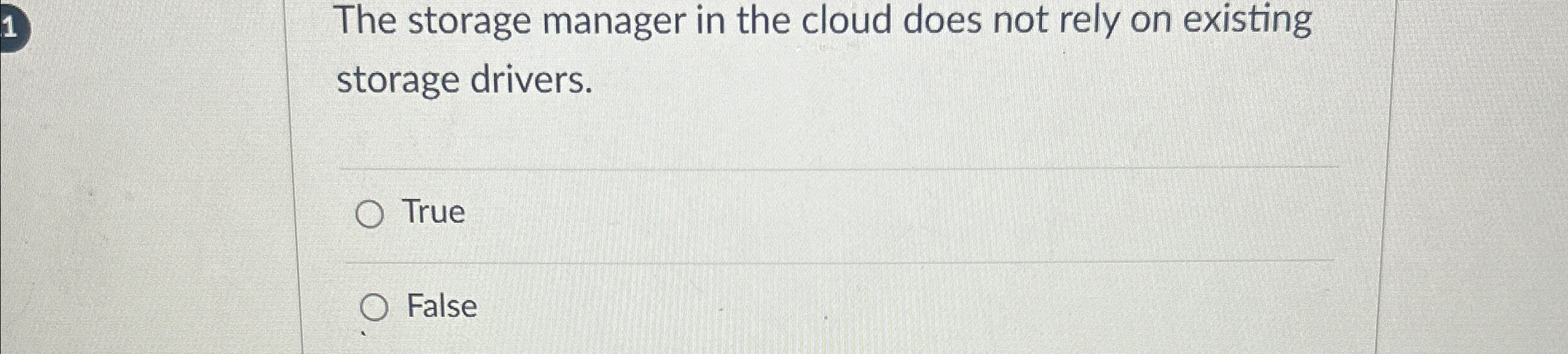 The storage manager in the cloud does not rely on