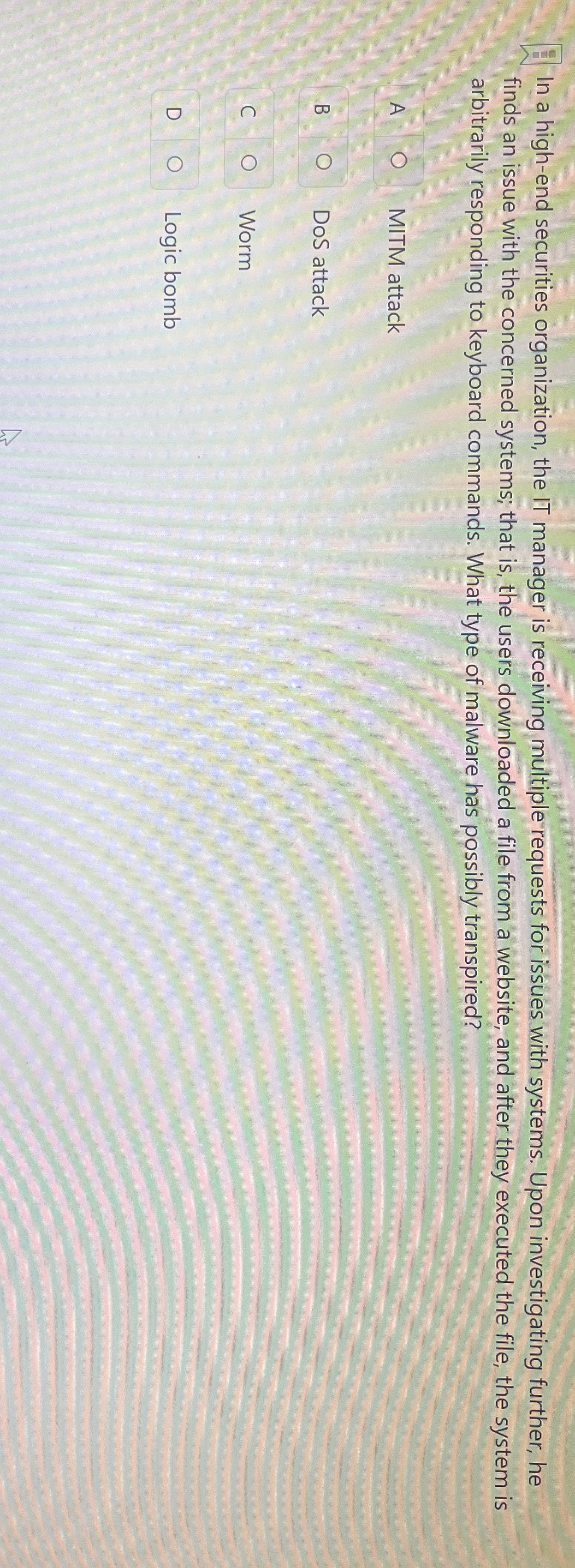 In a high - end securities organization, the IT