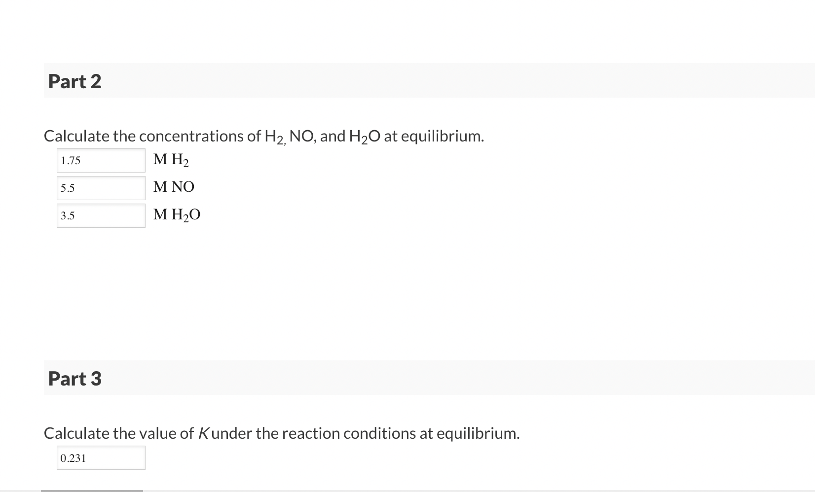 please help answer 3 part question For the