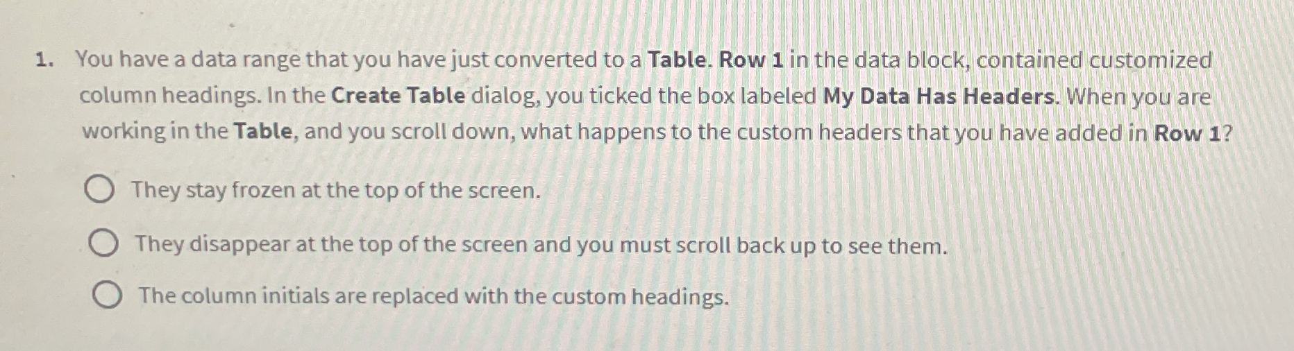 You have a data range that you have just