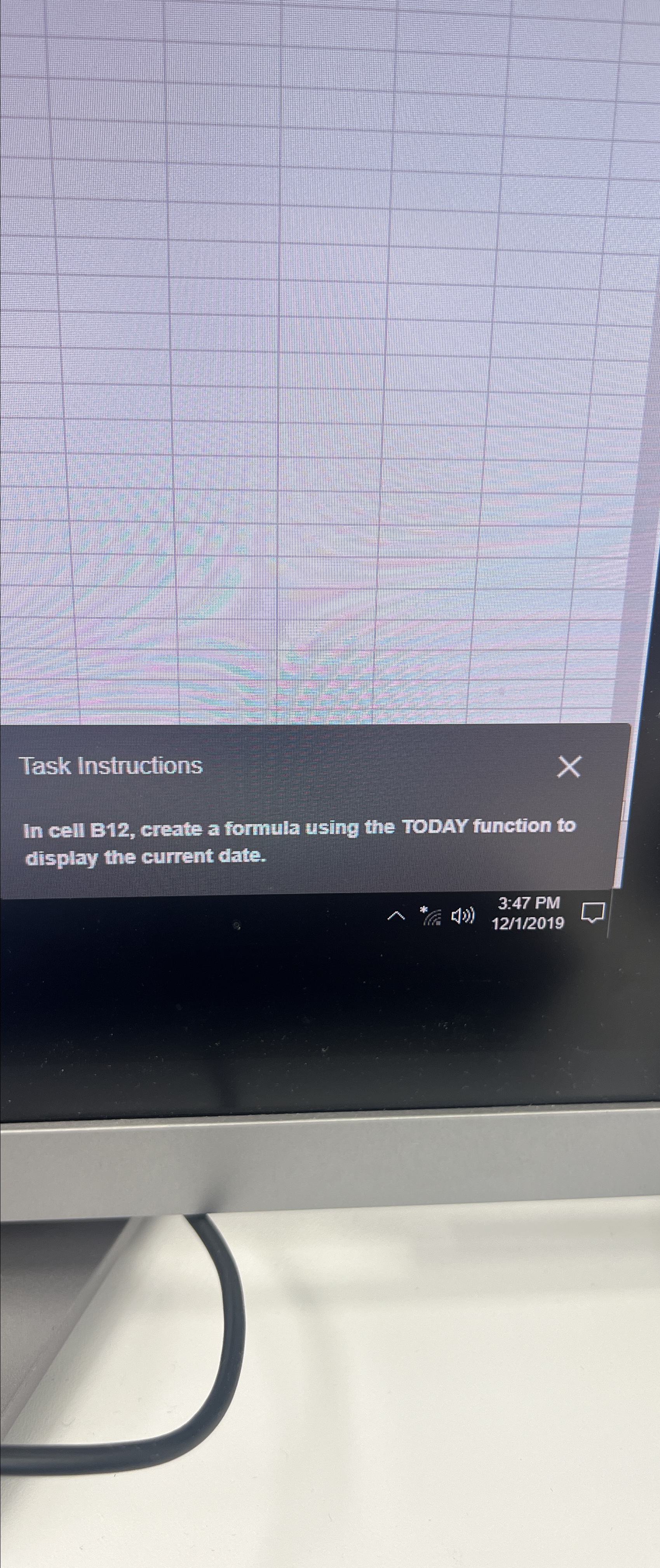 Task Instructions In cell 3 1 2 , create a
