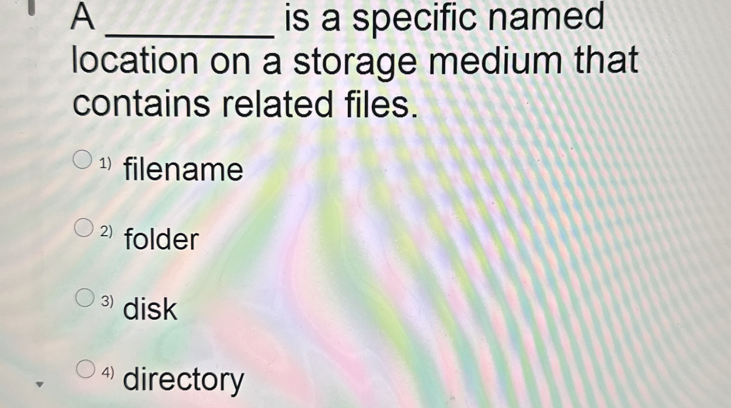 A q , is a specific named location on a storage