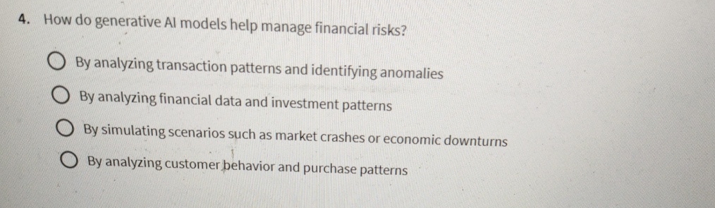 How do generative Al models help manage financial