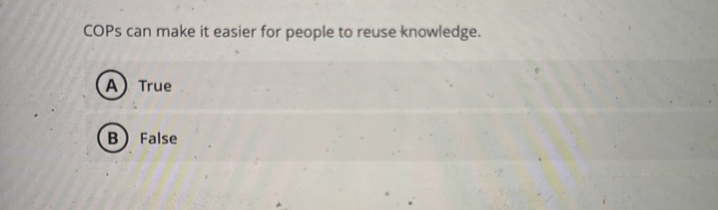 COPs can make it easier for people to reuse