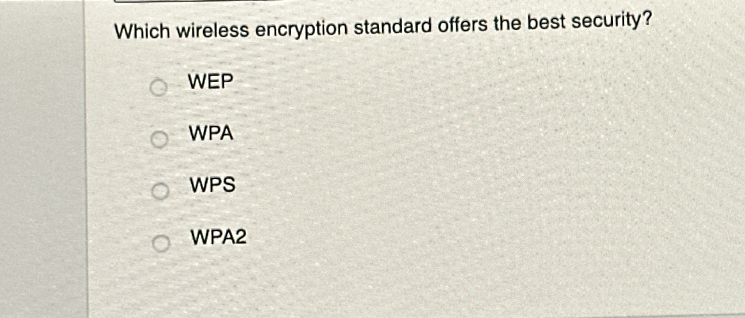 Which wireless encryption standard offers the
